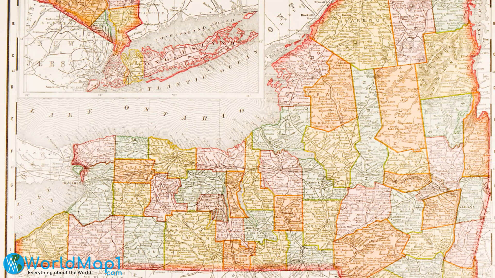Historical Map of New York State